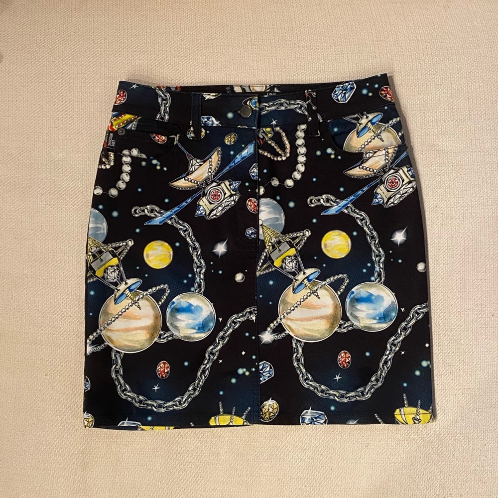 Love Moschino “Space” mini skirt, US size 4
